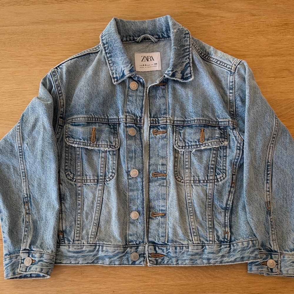 ZARA Faded Light Blue Denim Jacket